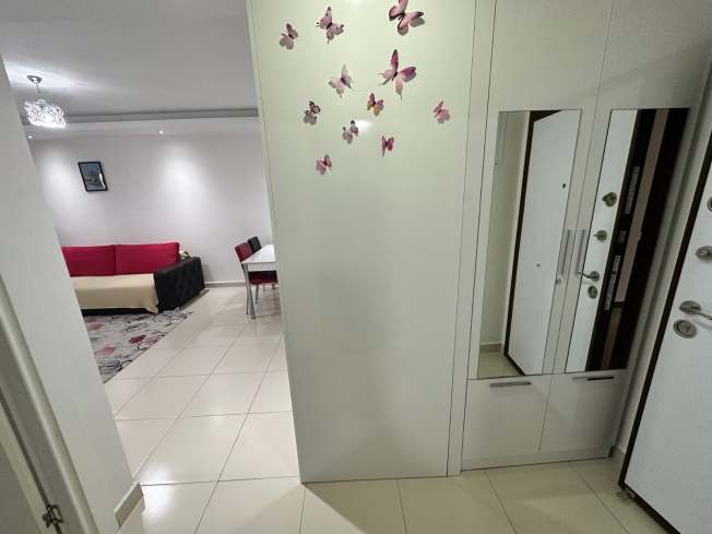 Fully furnished 1+1 apartment in Kestel, 300 m from the sea with resort-style facilities