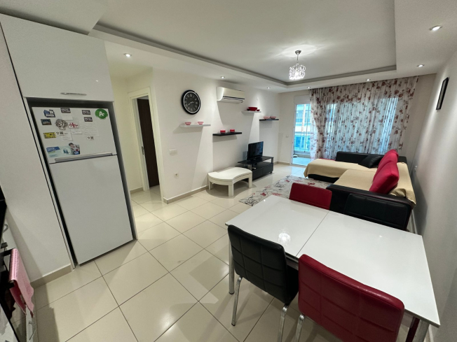 Fully furnished 1+1 apartment in Kestel, 300 m from the sea with resort-style facilities