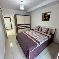 Fully furnished 1+1 apartment in Kestel, 300 m from the sea with resort-style facilities