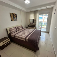 Fully furnished 1+1 apartment in Kestel, 300 m from the sea with resort-style facilities