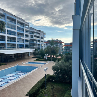 Fully furnished 1+1 apartment in Kestel, 300 m from the sea with resort-style facilities