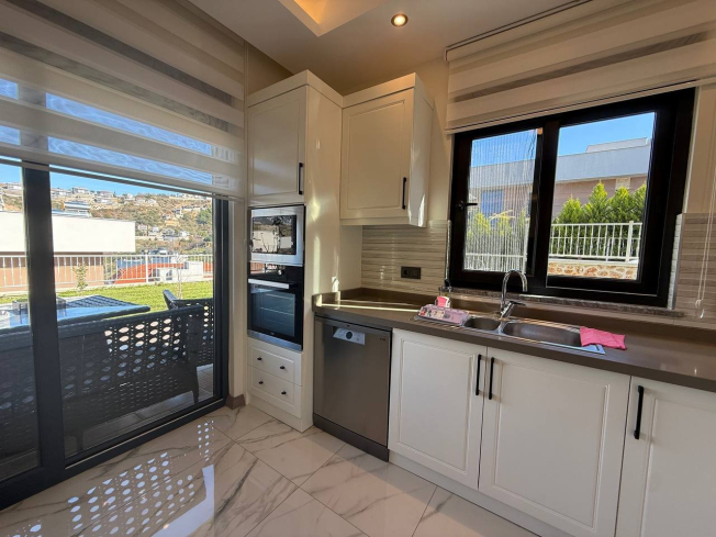 Fully Furnished 3+1 Villa with Private Garden in a Quiet Area of Kargicak