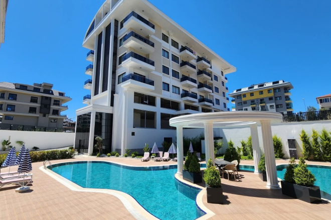 1+1 Apartment Just 100 Meters from the Sea in Prestigious Kargicak