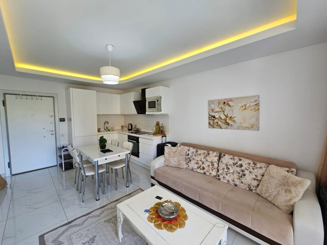 Fully Furnished 1+1 Apartment Suitable for Living and Rental in Alanya