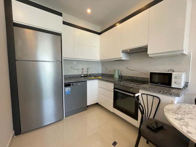 1+1 Apartment for Rent in Alanya, Kargicak — 100 meters to the Beach, New Residence 2023, All Inclusive