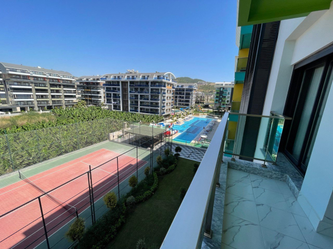 1+1 Apartment for Rent in Alanya, Kargicak — 100 meters to the Beach, New Residence 2023, All Inclusive