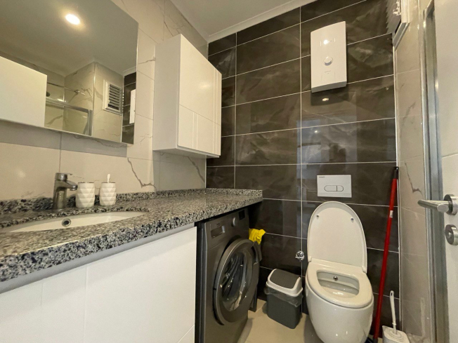 1+1 Apartment for Rent in Alanya, Kargicak — 100 meters to the Beach, New Residence 2023, All Inclusive