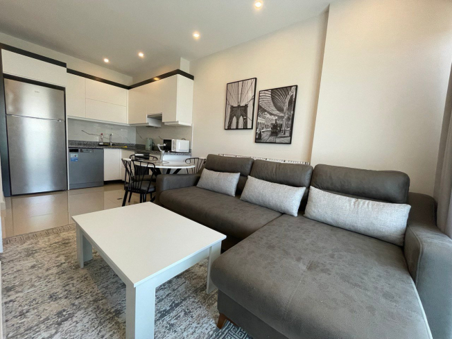 1+1 Apartment for Rent in Alanya, Kargicak — 100 meters to the Beach, New Residence 2023, All Inclusive