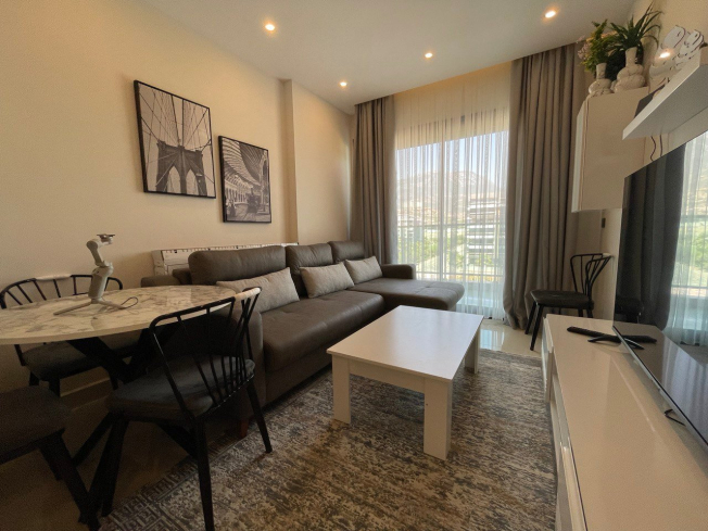 1+1 Apartment for Rent in Alanya, Kargicak — 100 meters to the Beach, New Residence 2023, All Inclusive