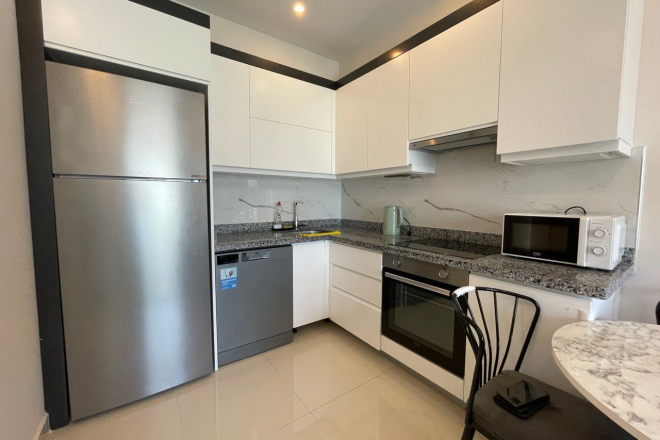 1+1 Apartment for Rent in Alanya, Kargicak — 100 meters to the Beach, New Residence 2023, All Inclusive