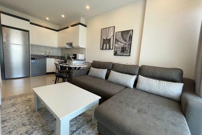 1+1 Apartment for Rent in Alanya, Kargicak — 100 meters to the Beach, New Residence 2023, All Inclusive