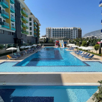 1+1 Apartment for Rent in Alanya, Kargicak — 100 meters to the Beach, New Residence 2023, All Inclusive