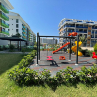 1+1 Apartment for Rent in Alanya, Kargicak — 100 meters to the Beach, New Residence 2023, All Inclusive