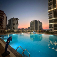 New 1+1 apartment in Mahmutlar with full on-site facilities