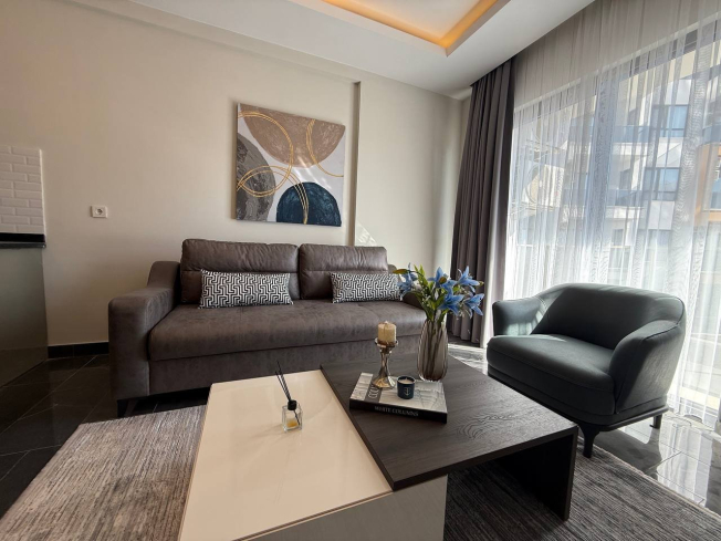 Modern 1-bedroom apartment in Mahmutlar for holiday rental