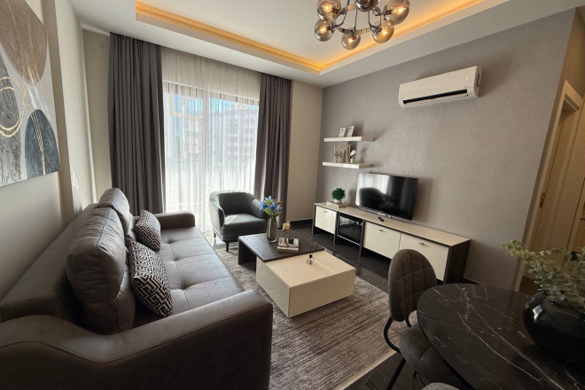 Modern 1-bedroom apartment in Mahmutlar for holiday rental