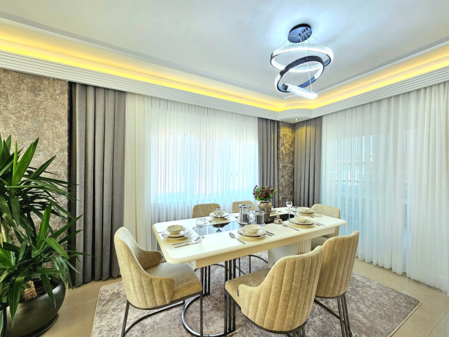 Spacious 3+1 duplex apartment in Oba, Alanya — family living in a residence with resort-style infrastructure