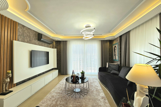 Spacious 3+1 duplex apartment in Oba, Alanya — family living in a residence with resort-style infrastructure