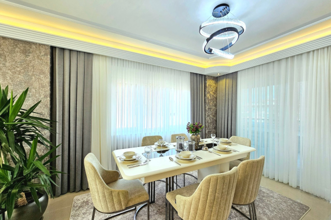 Spacious 3+1 duplex apartment in Oba, Alanya — family living in a residence with resort-style infrastructure