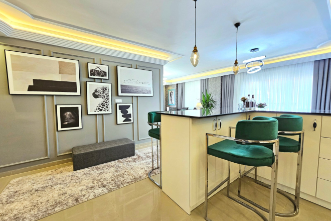 Spacious 3+1 duplex apartment in Oba, Alanya — family living in a residence with resort-style infrastructure