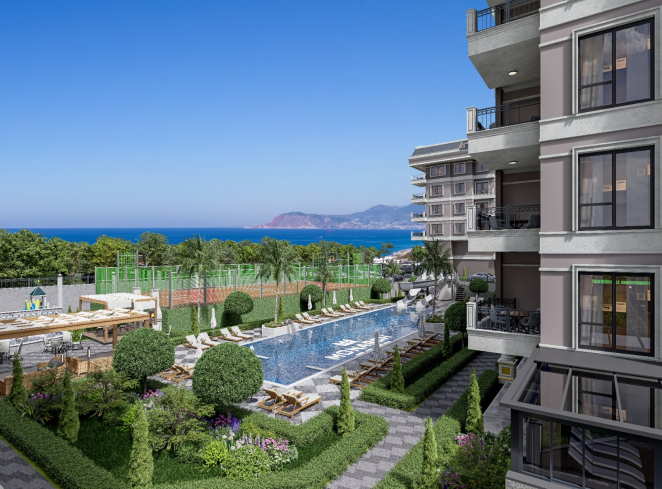 New 3+1 Apartment for Sale in Kargicak Alanya — Modern Residence 300 m from the Sea