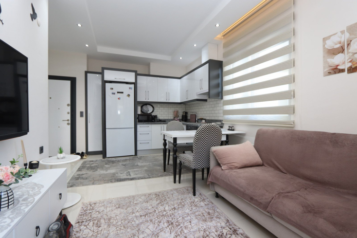 Furnished 1+1 Apartment for Sale in Avsallar Alanya — Residence with Pool and Spa