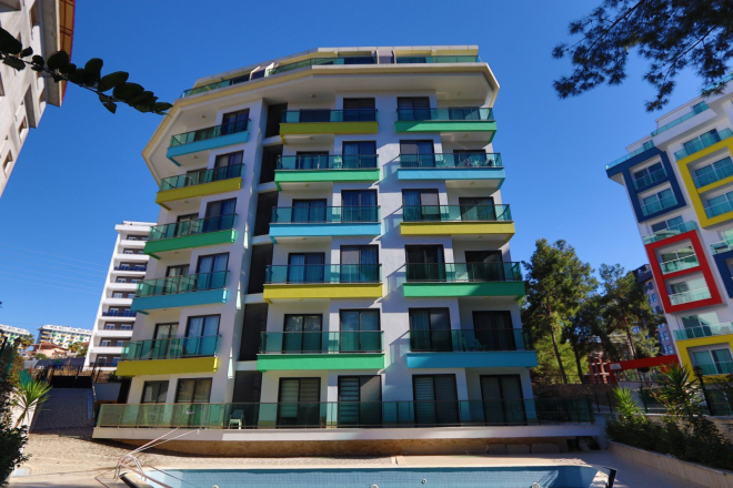 Furnished 1+1 Apartment for Sale in Avsallar Alanya — Residence with Pool and Spa