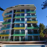 Furnished 1+1 Apartment for Sale in Avsallar Alanya — Residence with Pool and Spa