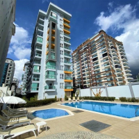 Furnished 1+1 Apartment for Sale in Mahmutlar Alanya — Residence with Pool 400 m from the Sea
