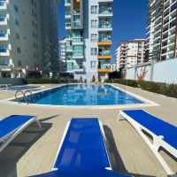 Furnished 1+1 Apartment for Sale in Mahmutlar Alanya — Residence with Pool 400 m from the Sea