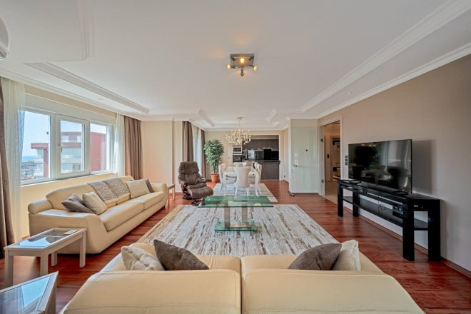 Spacious 3+1 Penthouse with Sea View in Tosmur, Alanya — Furnished 220 m² Apartment Suitable for Residence Permit