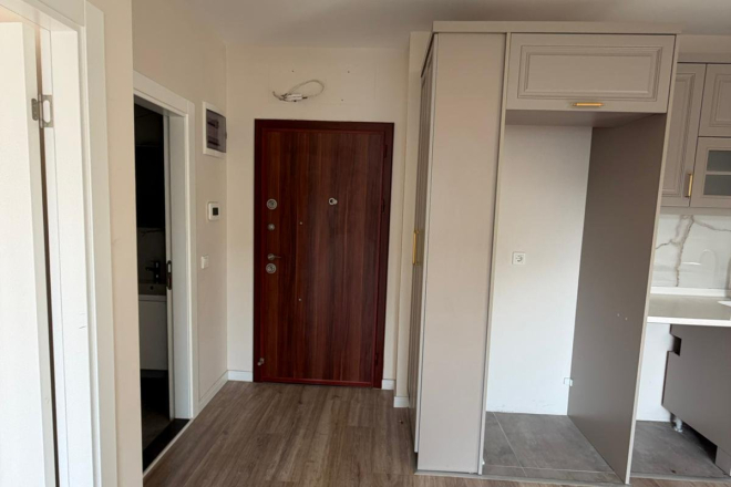 Modern 1+1 apartment in Kargicak — new residence with pool close to the sea