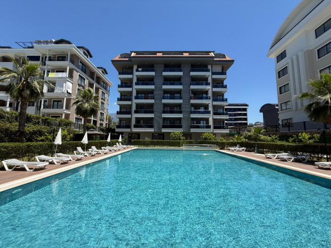 1+1 Apartment in Kargicak Near the Sea — Furnished Property in a Modern Residence