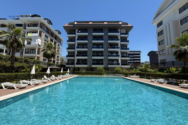 1+1 Apartment in Kargicak Near the Sea — Furnished Property in a Modern Residence