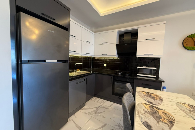 1+1 Apartment in Kargicak Near the Sea — Furnished Property in a Modern Residence