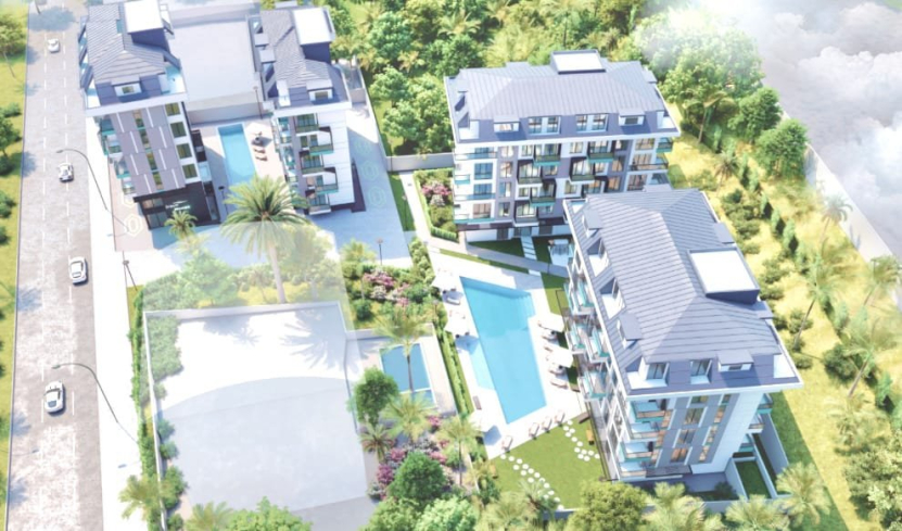 1+1 Apartment in Cleopatra, Alanya — New Residence with Pool, Furniture and Rental Potential