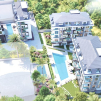 1+1 Apartment in Cleopatra, Alanya — New Residence with Pool, Furniture and Rental Potential
