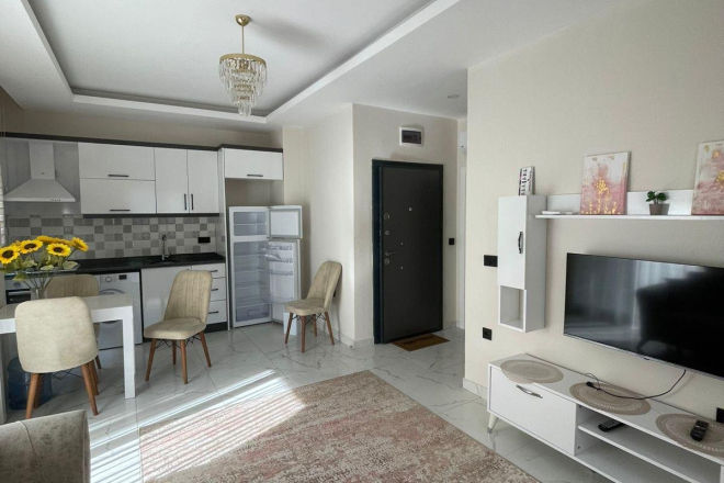 1+1 Apartment in Mahmutlar — New 2025 Residence, Furnished, 350 m from the Sea