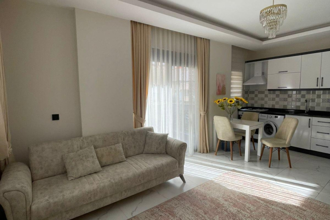 1+1 Apartment in Mahmutlar — New 2025 Residence, Furnished, 350 m from the Sea
