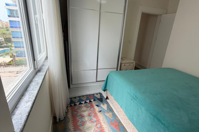 1+1 Apartment in Mahmutlar — Furnished, Pool, Sauna and 400 m to the Sea