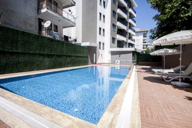 Buy a 1+1 Apartment in Central Alanya — Furnished 55 m² Apartment with Pool for €97,000