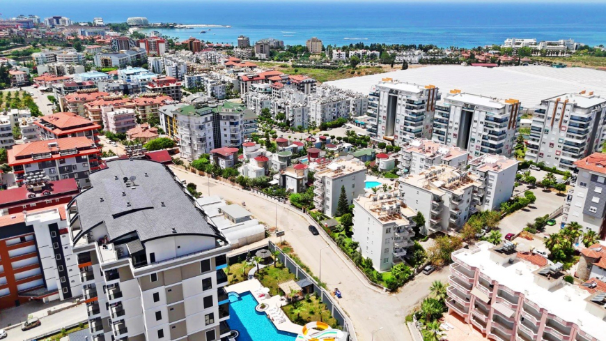 Apartment 1 bedroom for sale in Avsallar — 50 m², sea view