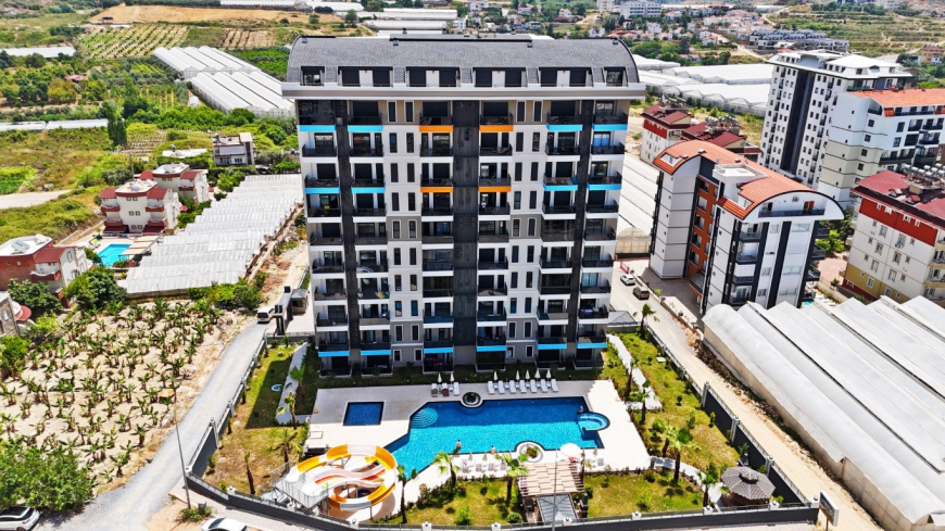 Apartment 1 bedroom for sale in Avsallar — 50 m², sea view