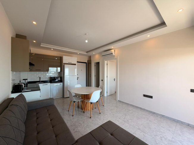Apartment 1 bedroom for sale in Avsallar — 50 m², sea view