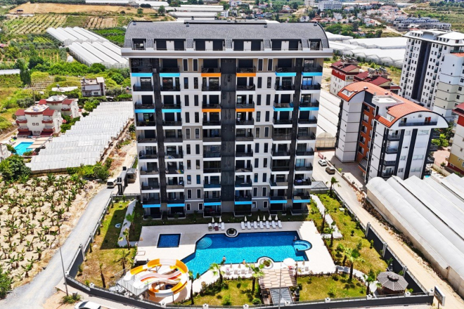 Apartment 1 bedroom for sale in Avsallar — 50 m², sea view