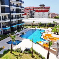 Apartment 1 bedroom for sale in Avsallar — 50 m², sea view