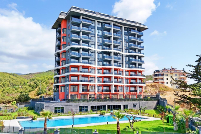 Furnished sea-view apartment for sale in Demirtaş, Alanya