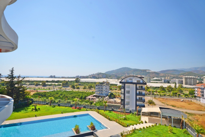 A furnished family home in Demirtas — two bedrooms with sea and mountain views